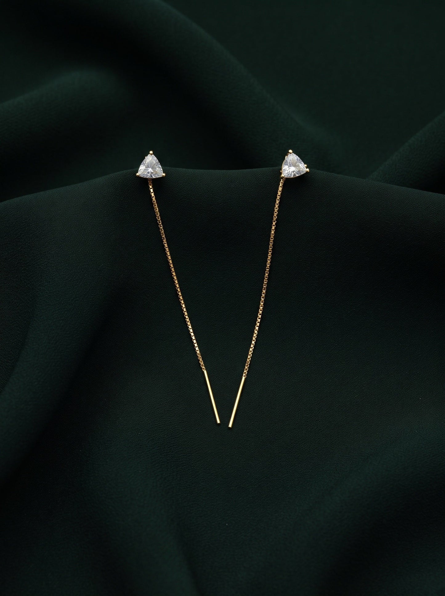 Rose Plated Fancy Tassels Earrings