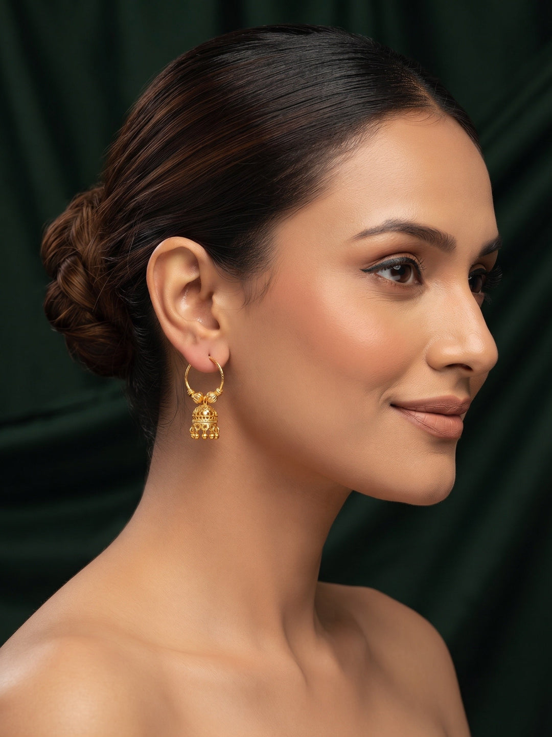 Gold Plated Stylish Fancy Jhumka