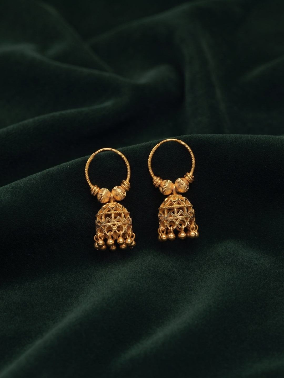 Gold Plated Stylish Fancy Jhumka