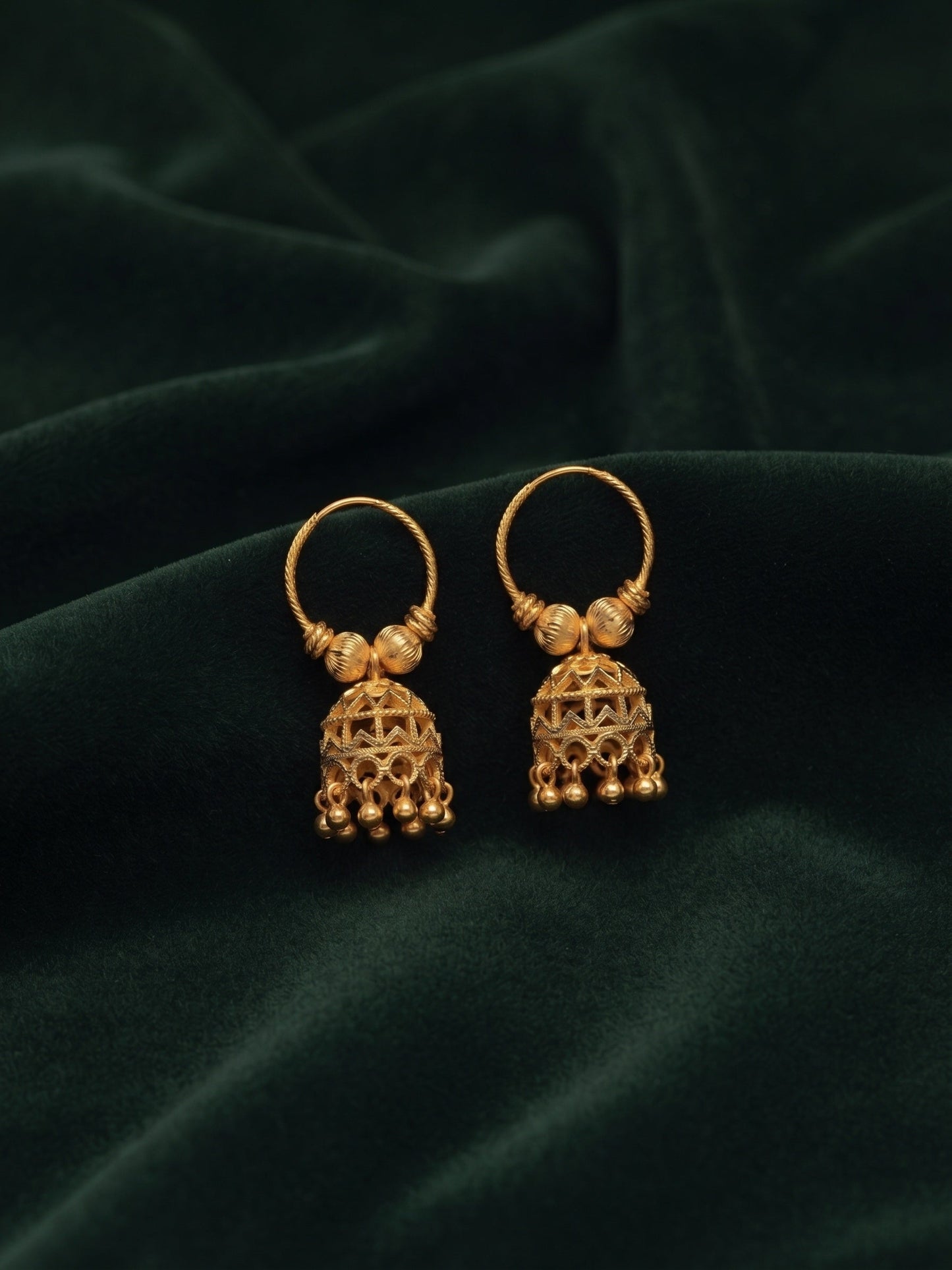 Gold Plated Stylish Fancy Jhumka