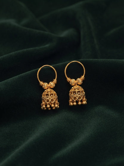 Gold Plated Stylish Fancy Jhumka