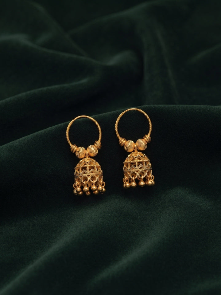 Gold Plated Stylish Fancy Jhumka