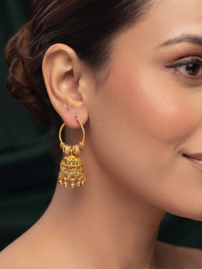 Gold Plated Stylish Fancy Jhumka