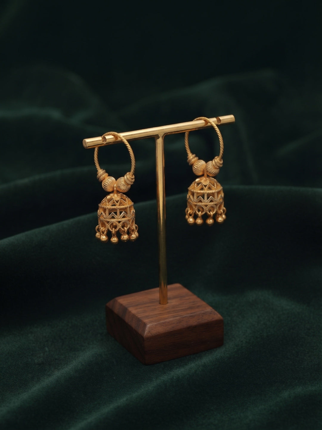 Women Gold Plated Beaded Trendy Bali Jhumka