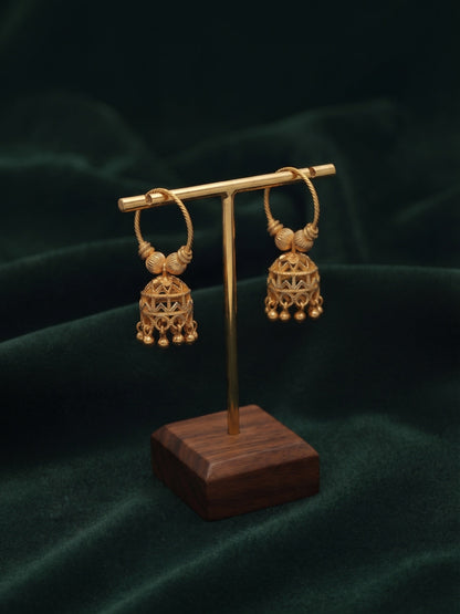 Women Gold Plated Beaded Trendy Bali Jhumka