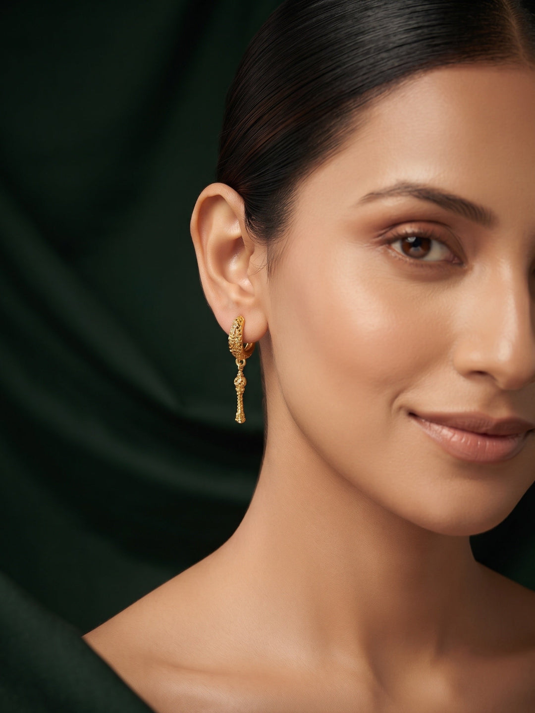 Gold Plated Stylish Fancy Mini Hoops