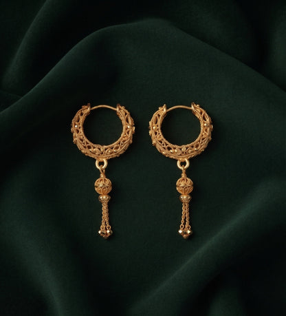 Gold Plated Stylish Fancy Mini Hoops
