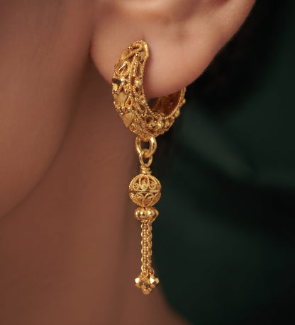 Gold Plated Stylish Fancy Mini Hoops