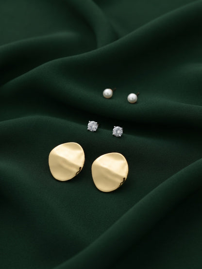 Set Of 3 Multi-Design Earrings Combo Pack For Women