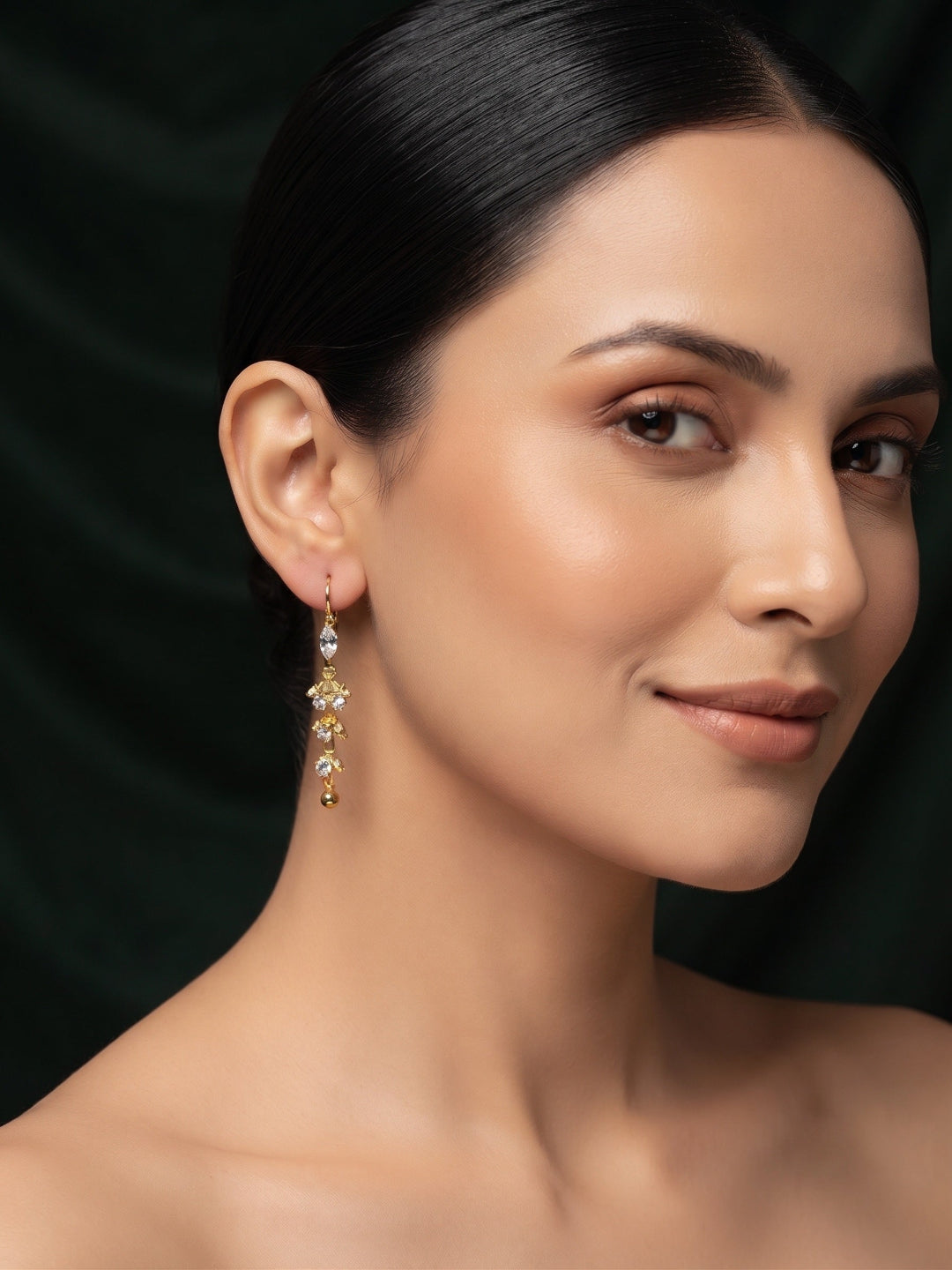 Gold Plated Stylish Fancy Tassels Earrings