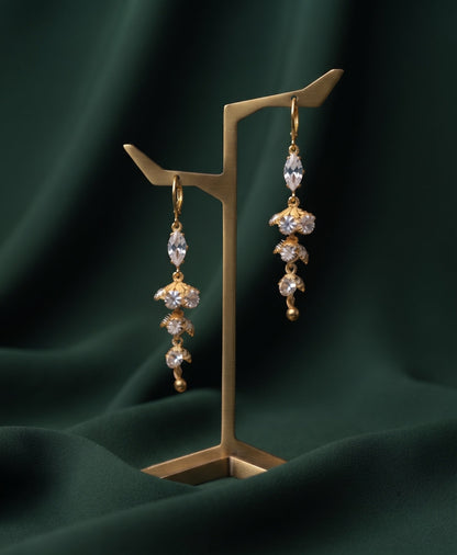 Gold Plated Stylish Fancy Tassels Earrings