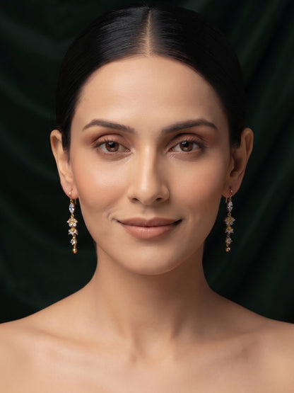 Gold Plated Stylish Fancy Tassels Earrings