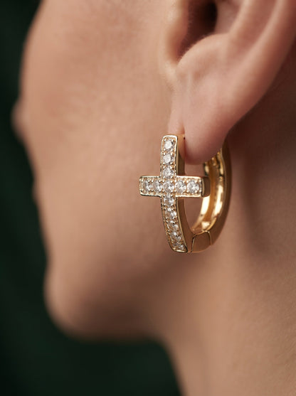 Women Gold Plated Beaded Trendy Hoops