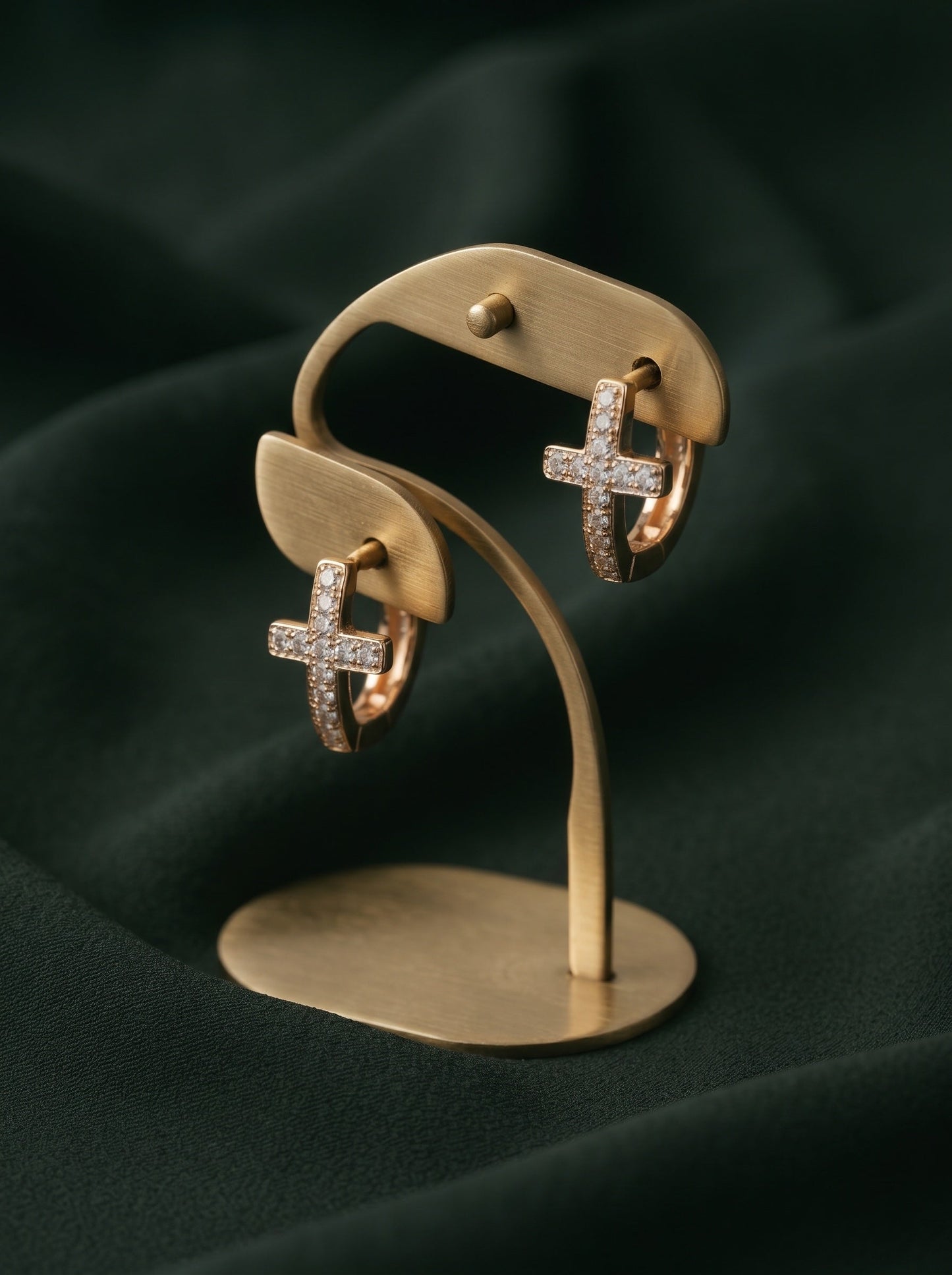 Women Gold Plated Beaded Trendy Hoops