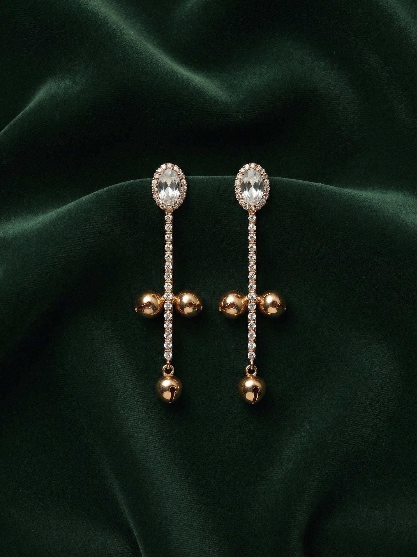 Gold Plated Stylish Korean Drop Earrings