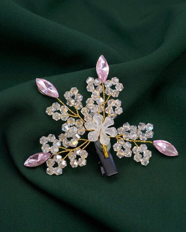 Stylish Korean Pearl and Crystal Partywear Clip