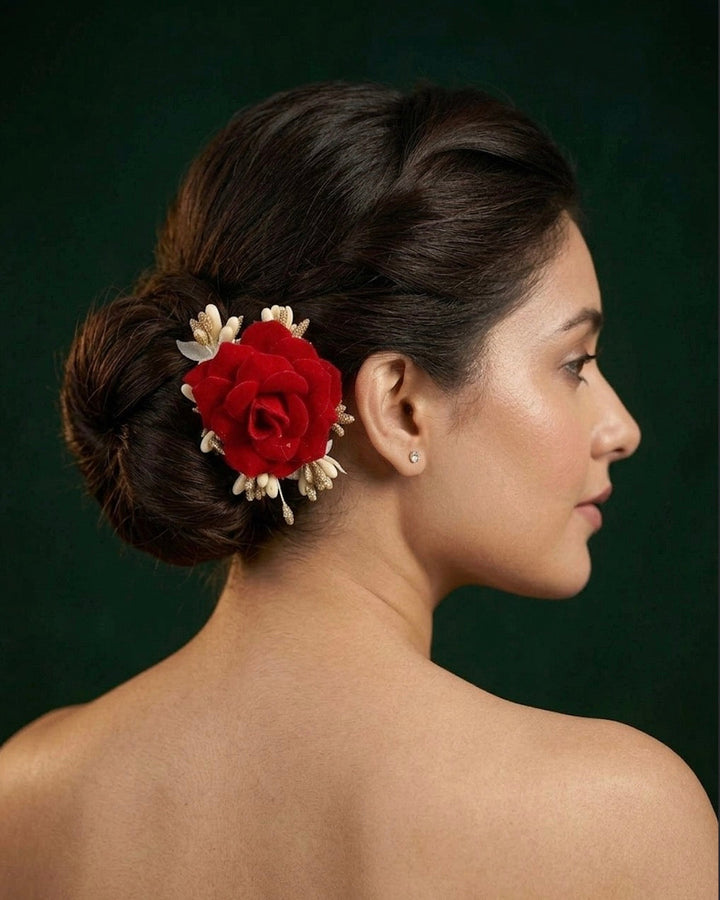 Artificial Shaded Flower Hair Juda Pin