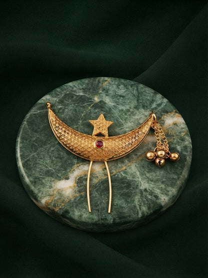 Women Ethnic Gold Plated Hair Pin