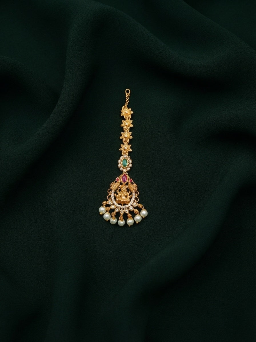Gold-Plated Maang Tikka Head Jewellery