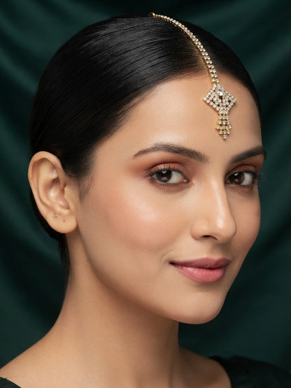 Gold-Plated Maang Tikka Head Jewellery