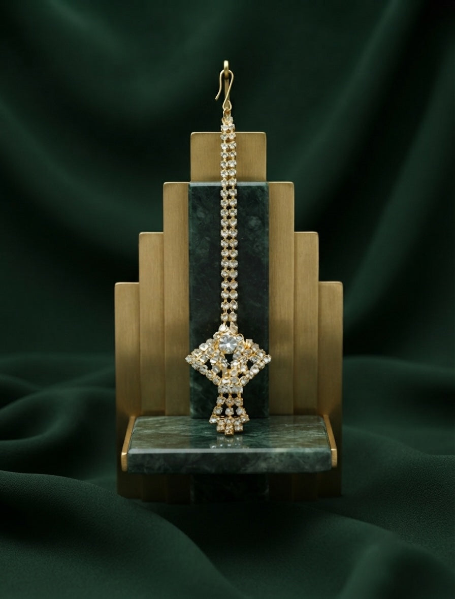 Gold-Plated Maang Tikka Head Jewellery