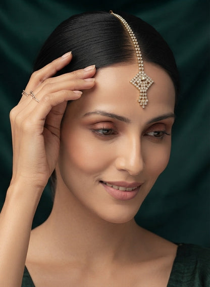 Gold-Plated Maang Tikka Head Jewellery