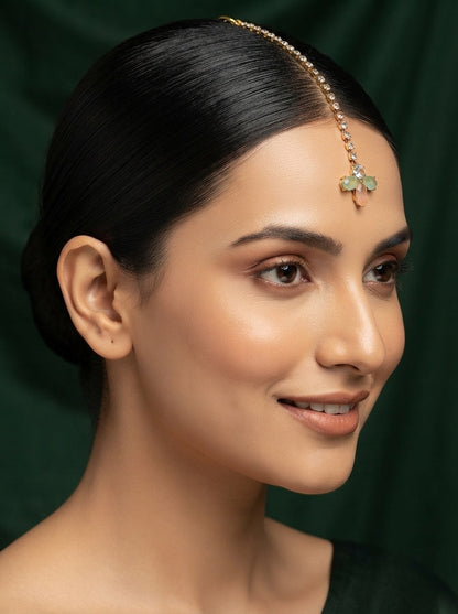 Gold-Plated Maang Tikka Head Jewellery