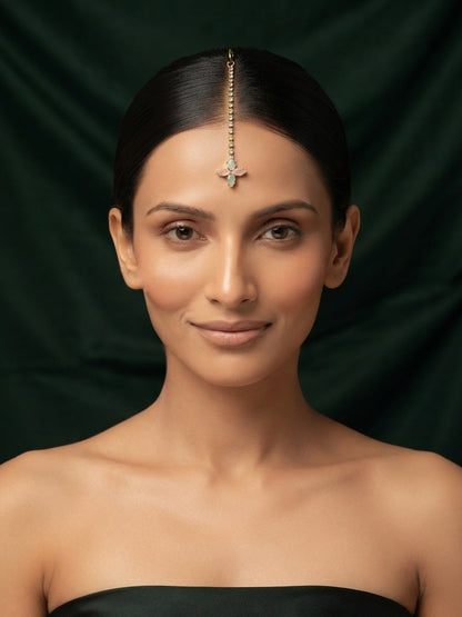 Gold-Plated Maang Tikka Head Jewellery