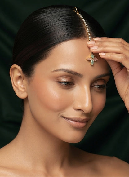 Gold-Plated Maang Tikka Head Jewellery