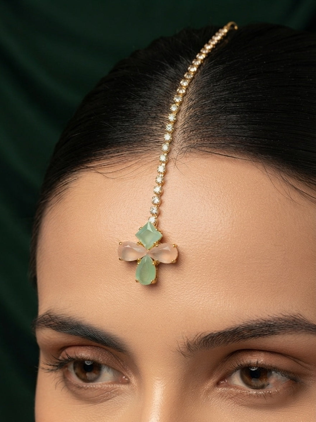 Gold-Plated Maang Tikka Head Jewellery