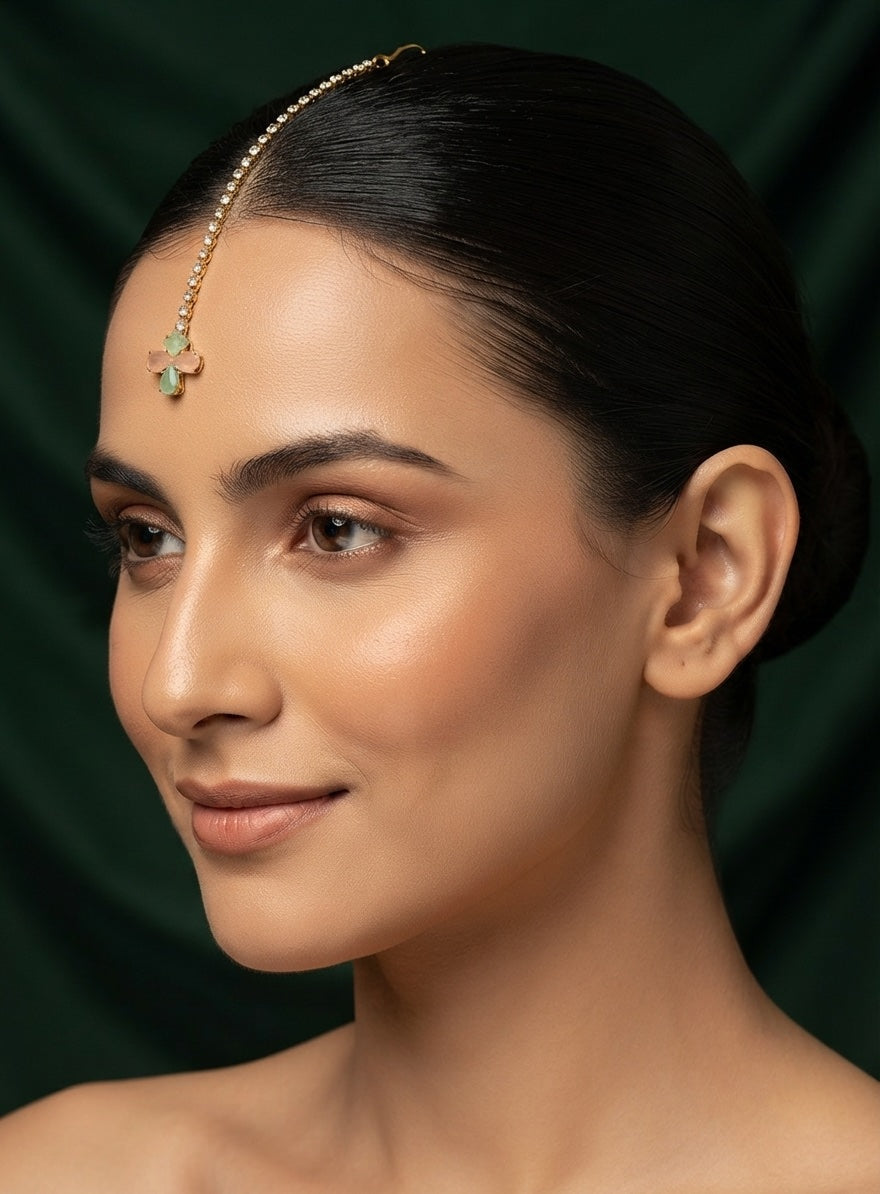 Gold-Plated Maang Tikka Head Jewellery