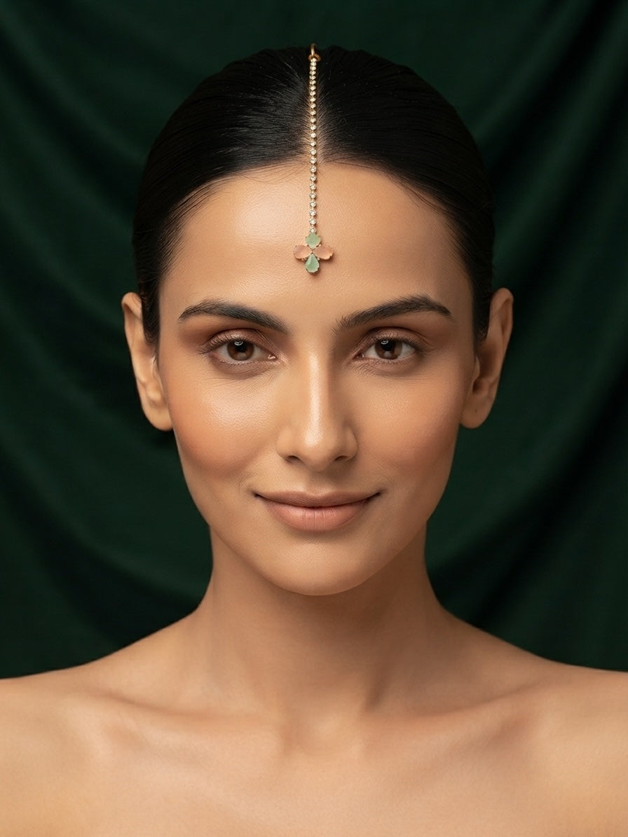 Gold-Plated Maang Tikka Head Jewellery