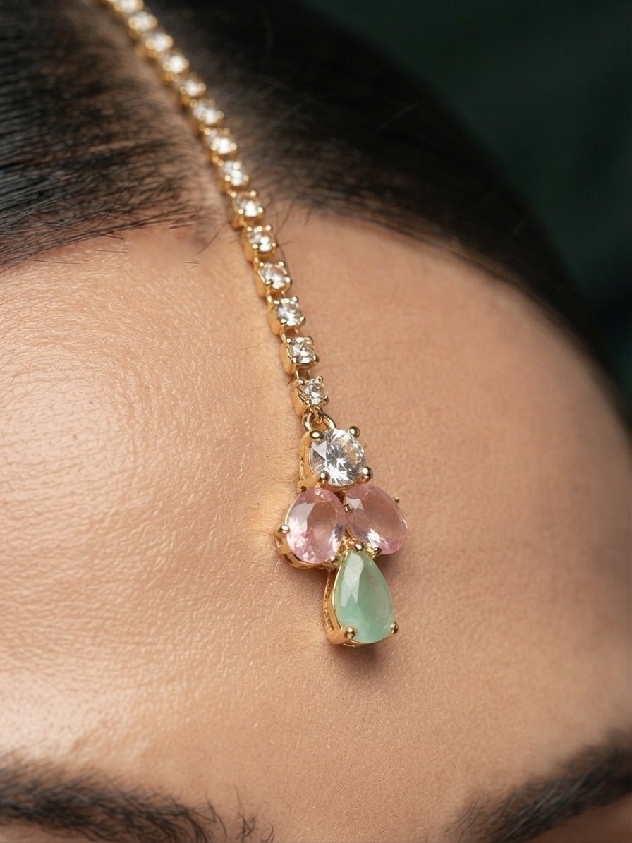 Gold-Plated Maang Tikka Head Jewellery