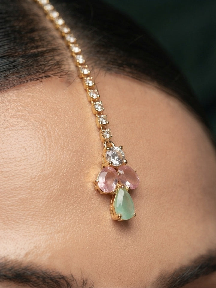 Gold-Plated Maang Tikka Head Jewellery