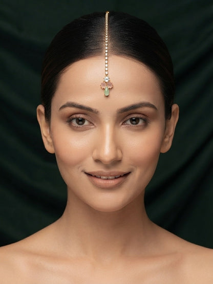 Gold-Plated Maang Tikka Head Jewellery