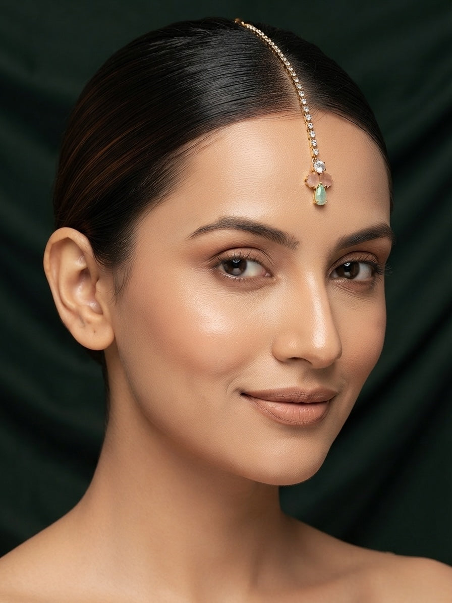 Gold-Plated Maang Tikka Head Jewellery