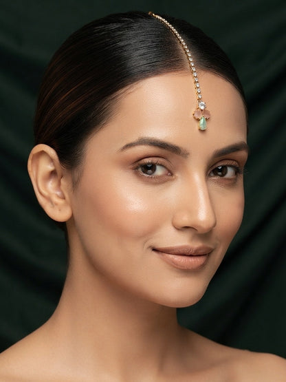 Gold-Plated Maang Tikka Head Jewellery