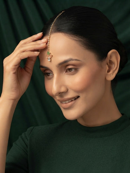Gold-Plated Maang Tikka Head Jewellery