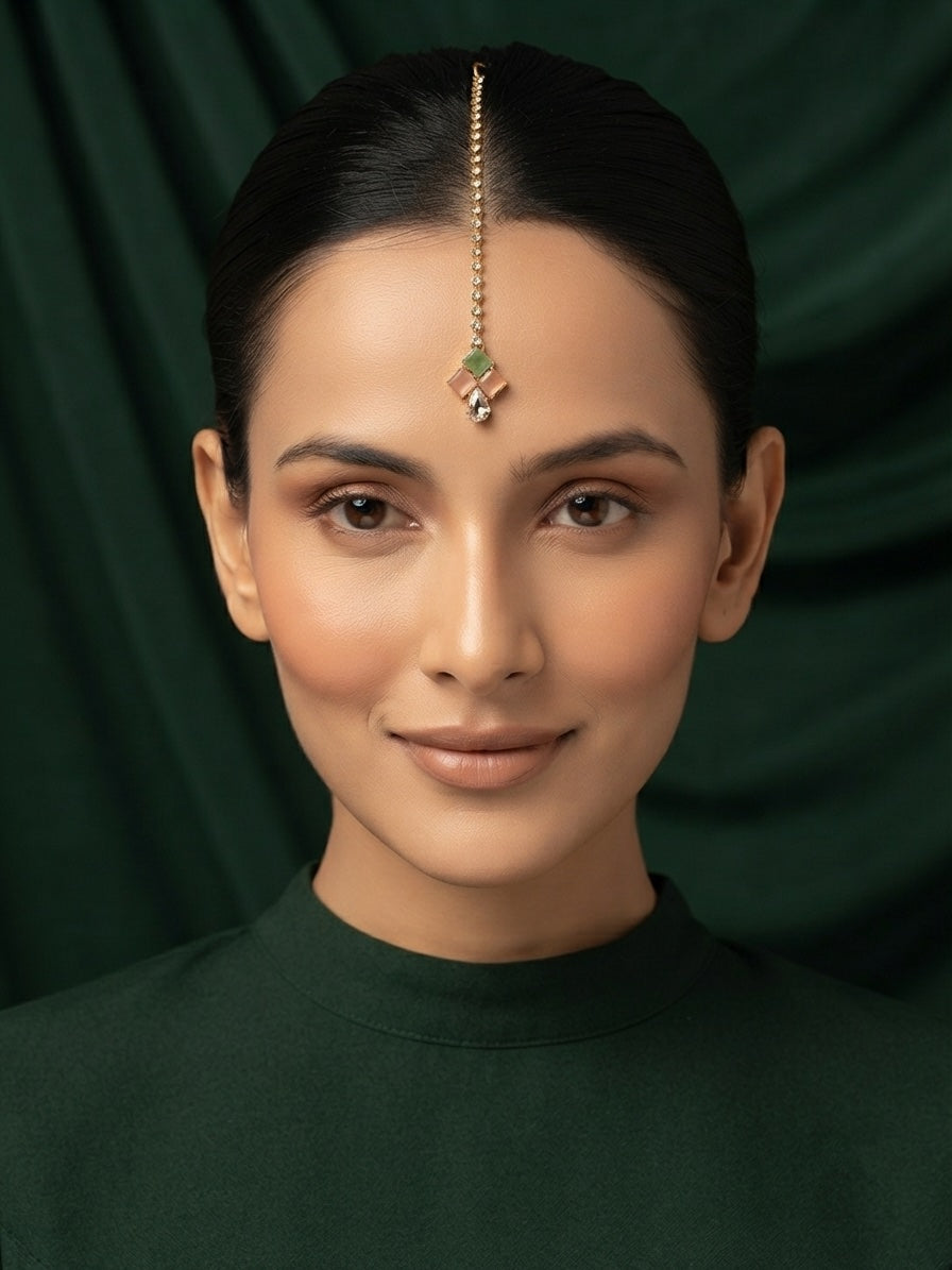 Gold-Plated Maang Tikka Head Jewellery