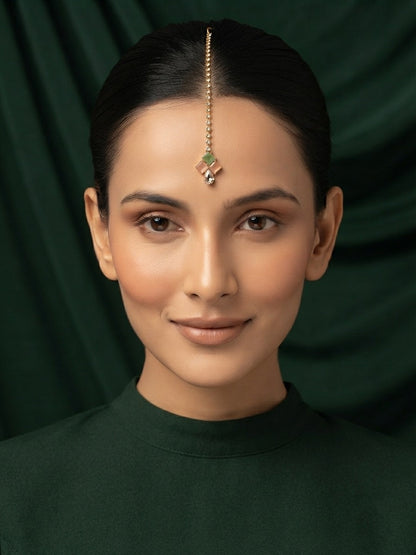 Gold-Plated Maang Tikka Head Jewellery