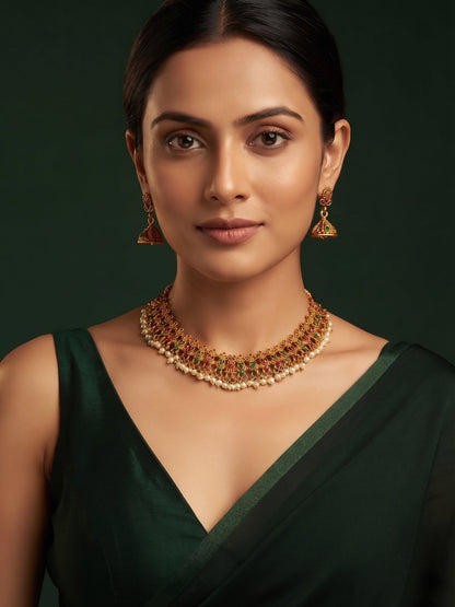 Women Gold Plated Traditional Jewellery Set