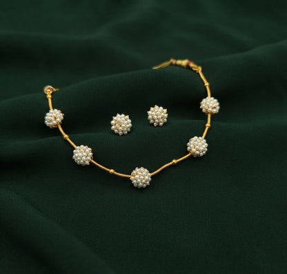 Gold Plated Unique Style Jewellery Set