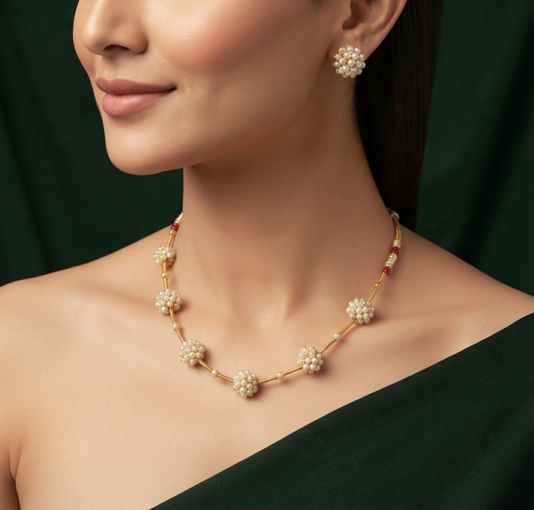 Gold Plated Unique Style Jewellery Set