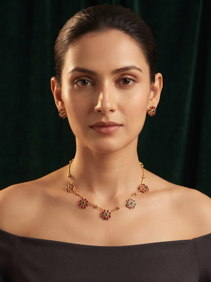 Gold Plated Unique Style Jewellery Set