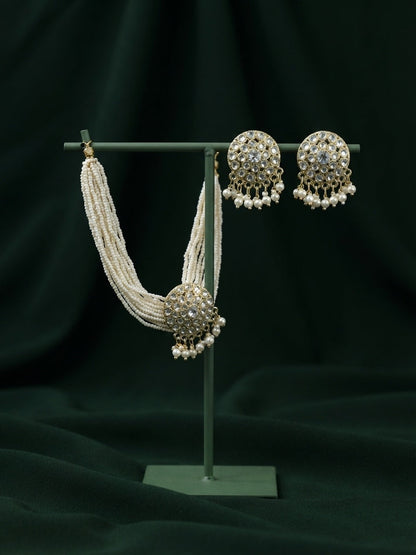 Beautiful Pearls Statement Chokar set With Studs
