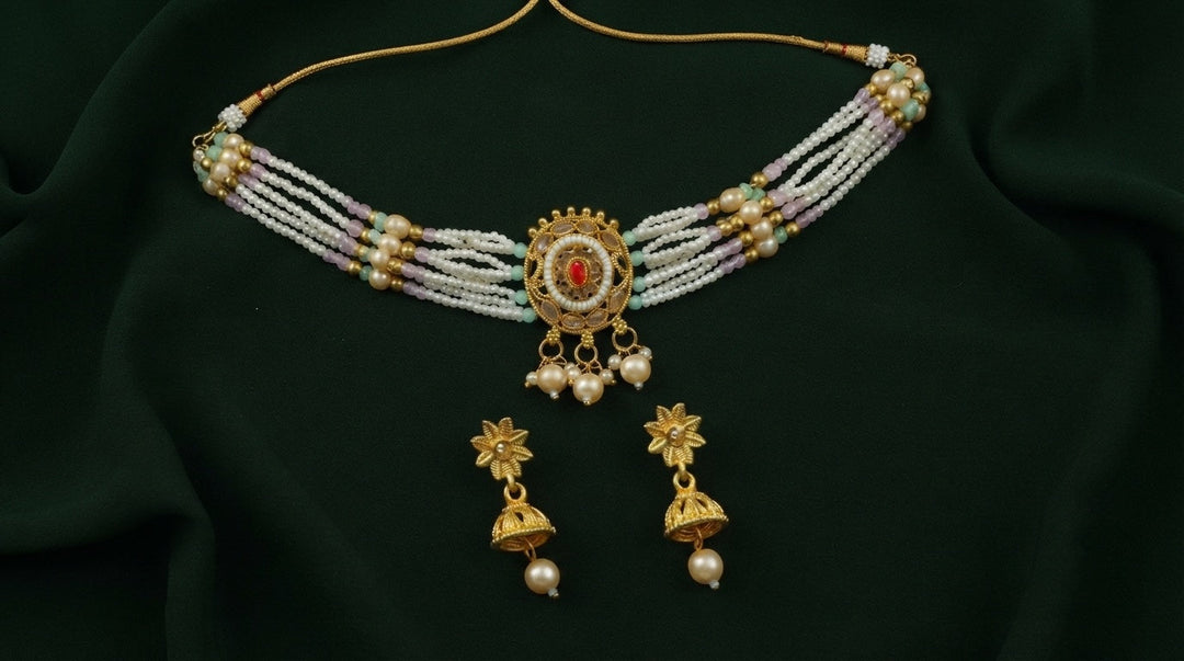 Women Gold Plated Traditional Jewellery Set