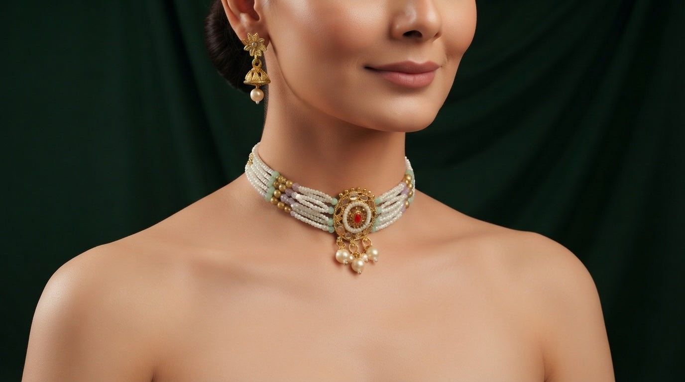 Women Gold Plated Traditional Jewellery Set