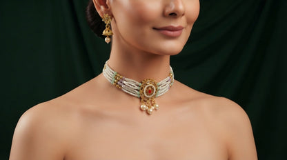 Women Gold Plated Traditional Jewellery Set