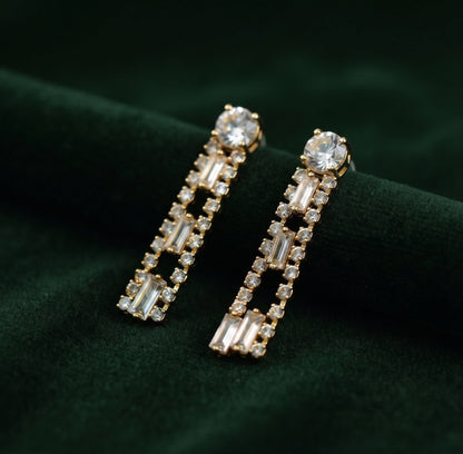 Women Layered Daimond Necklace With Earings Set