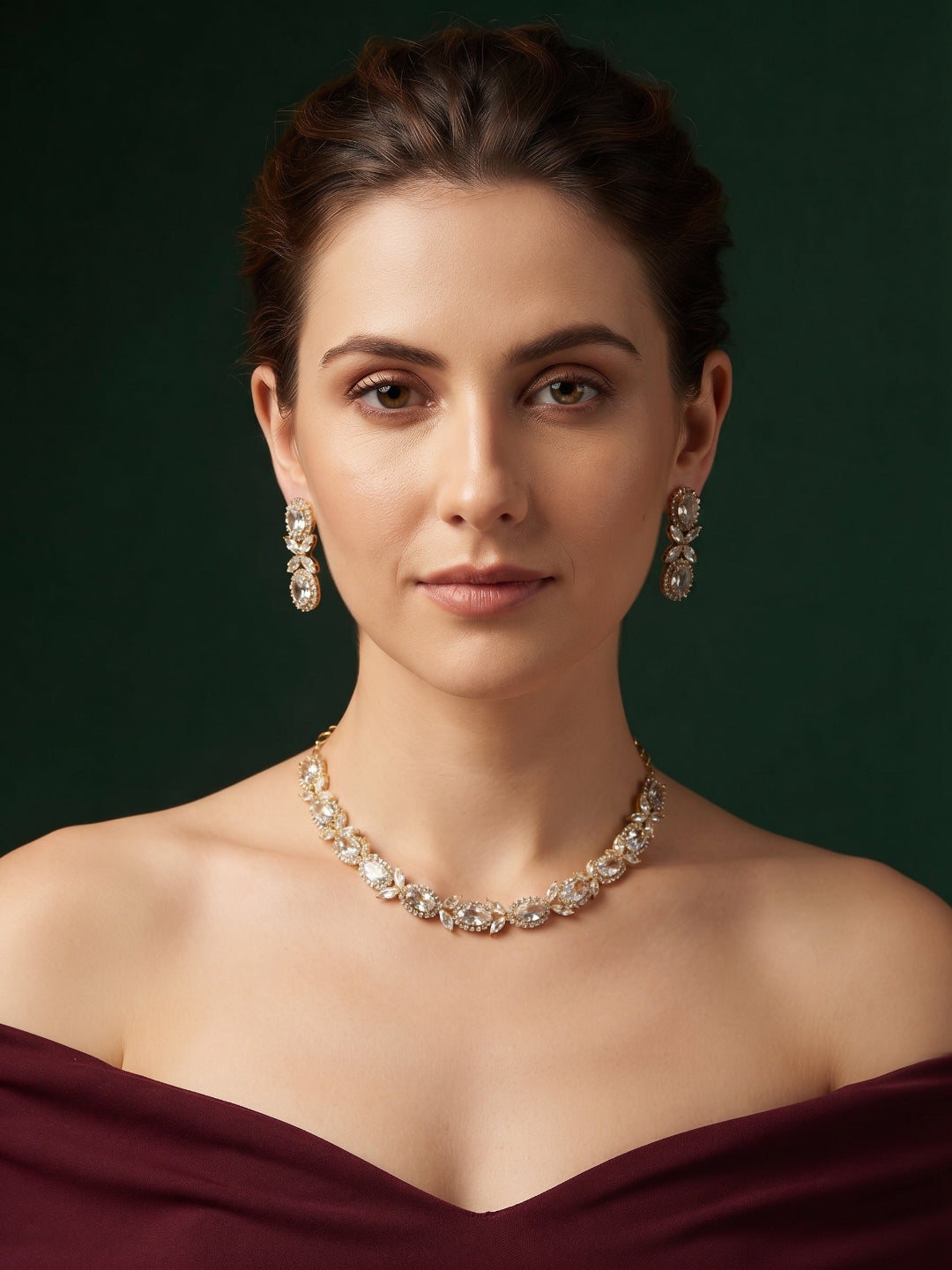 Women Gold Plated Kundan Beaded Jewellery Set